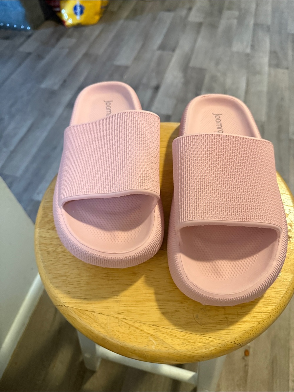 Light Pink Slide Sandals -